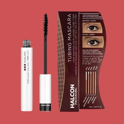 Mascara boxes with inserts for secure tube placement and protection