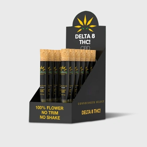 Custom Delta 8 pre roll boxes for compliant cannabis packaging