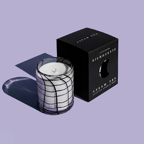 Eco-friendly candle boxes with inserts made from recyclable materials