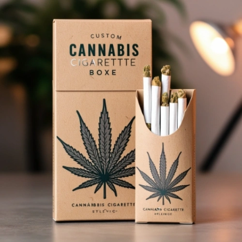 Eco-friendly cannabis cigarette boxes made from recyclable materials