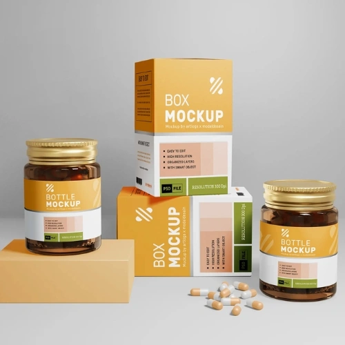 Custom Capsule Pill Bottle Boxes
