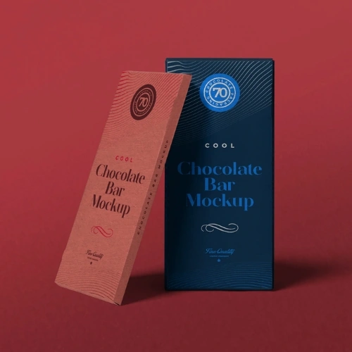 Eco-friendly chocolate bar boxes made from recyclable packaging materials
