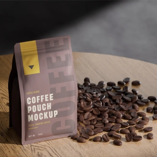 Eco-friendly stand up coffee bags made from recyclable materials