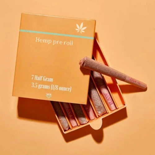 Hemp pre roll boxes with inserts for secure cone and joint placement