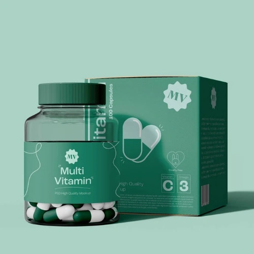Personalized capsule pill bottle packaging boxes for supplement brands