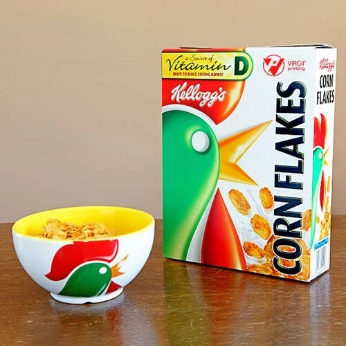 Personalized corn flakes cereal packaging boxes for private label brands
