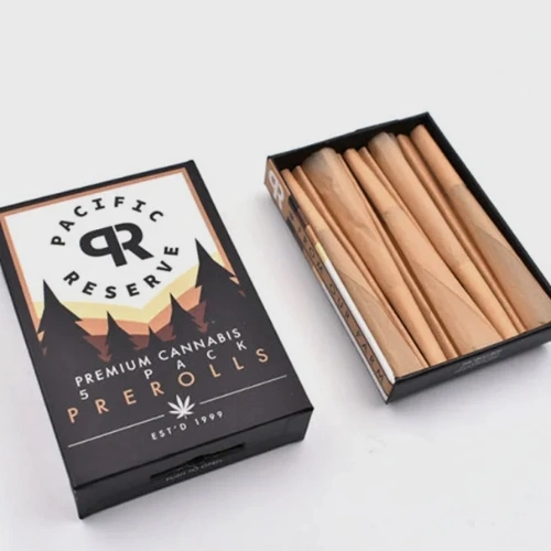 Premium rigid magnetic pre roll gift boxes with custom finishes