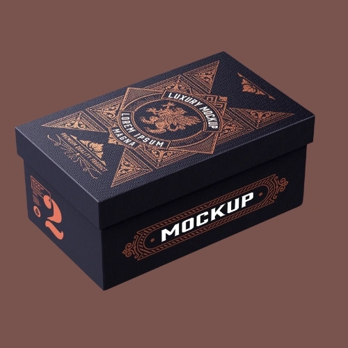 printed custom black cardboard boxes with logo