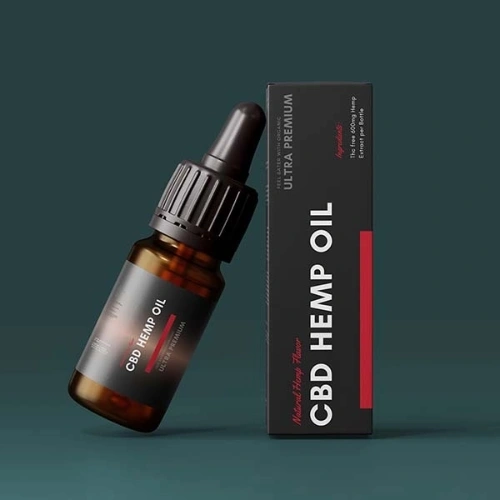 Printed hemp tincture bottle boxes with logo for brand identity and retail display