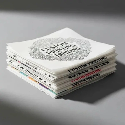 Printed parchment paper with logo for restaurant and cafe branding