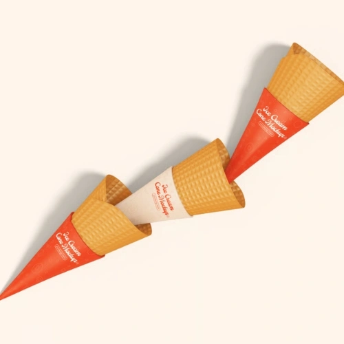 Wholesale custom sugar cone sleeves for dessert businesses