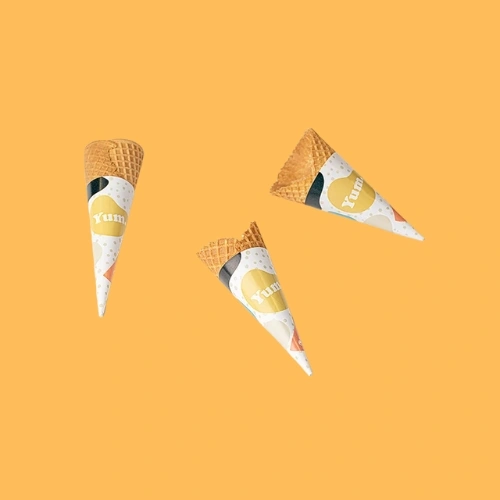 Wholesale custom waffle cone sleeves for dessert businesses
