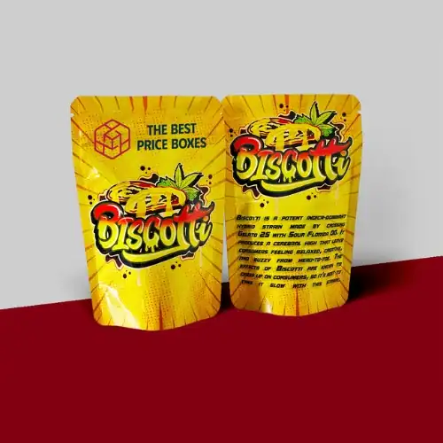 custom biscotti mylar bags for bakery packaging