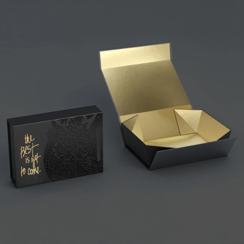 custom foldable rigid boxes for luxury product packaging