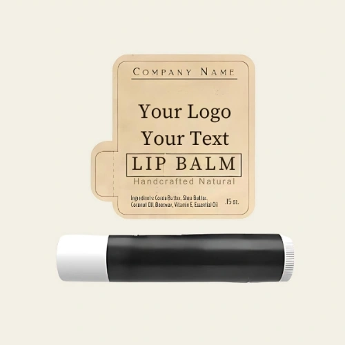 custom lip balm labels for retail products