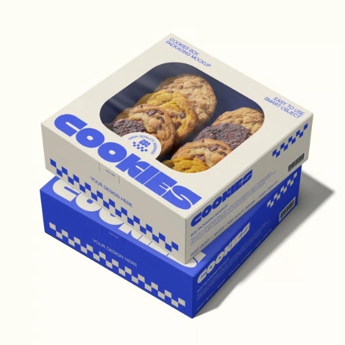custom window cookie boxes for bakery packaging
