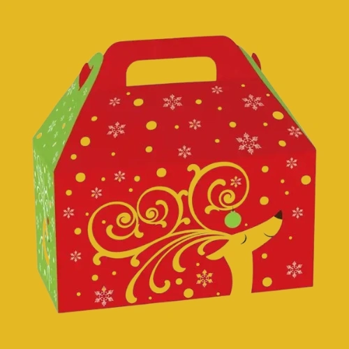 eco friendly custom Christmas gable gift boxes