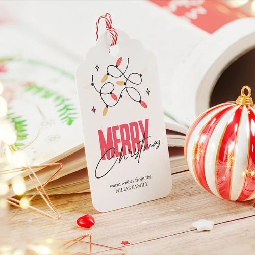 luxury custom Christmas tags for premium presents