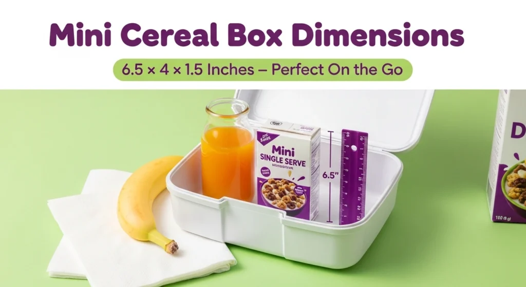 Mini Cereal Box Dimensions