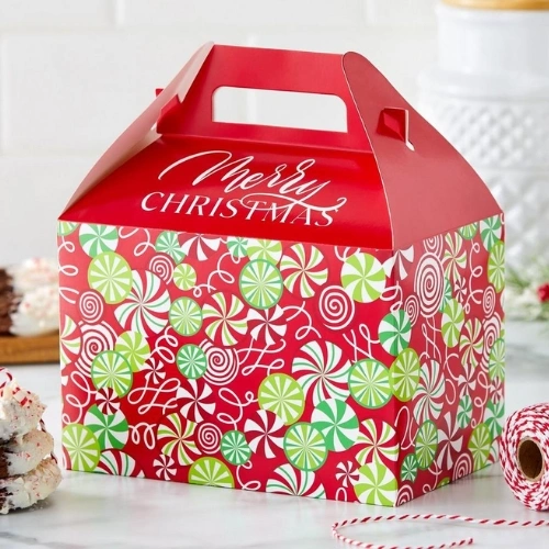 printed custom Christmas gable boxes with logo