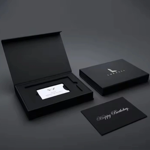 printed custom membership card boxes with logo