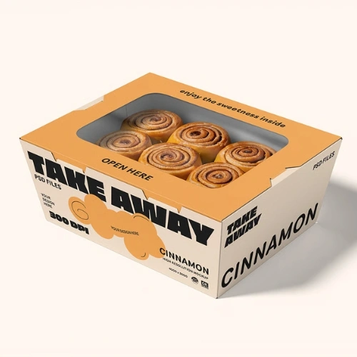 printed custom window dessert boxes with logo