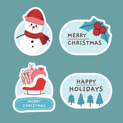 wholesale custom Christmas stickers for bulk orders