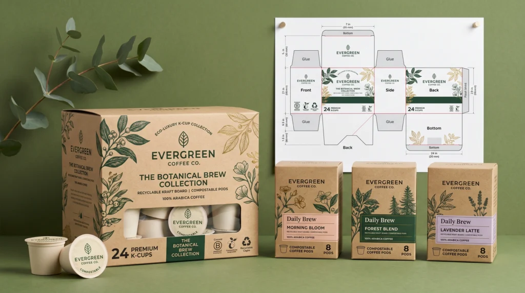 Minimalist Label Design for Specialty Coffee K-Cups