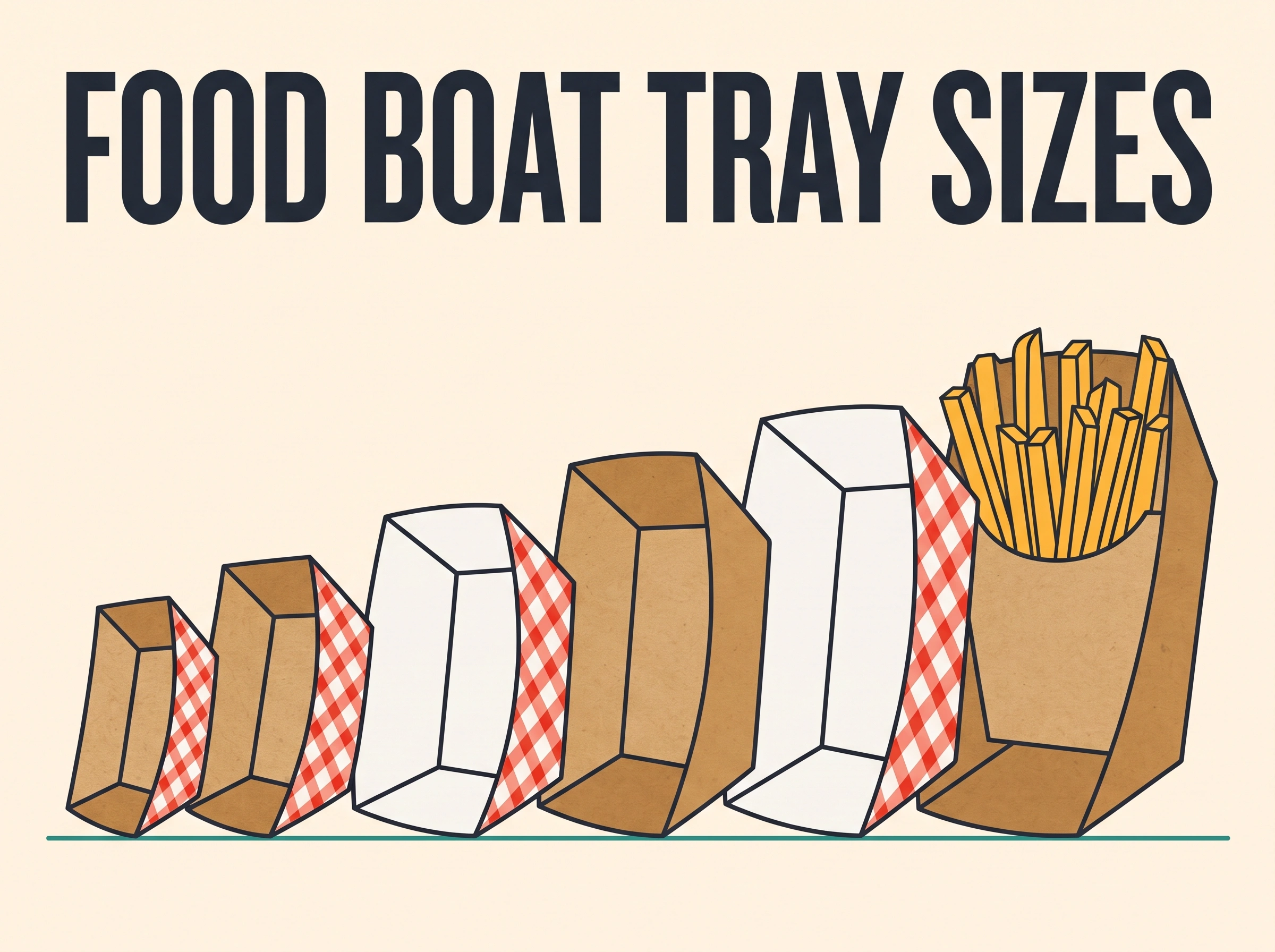 Food Boat Tray Dimensions & Sizes